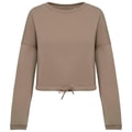 Dames Sweater Native Spirit Ecologische cropped Wet Sand